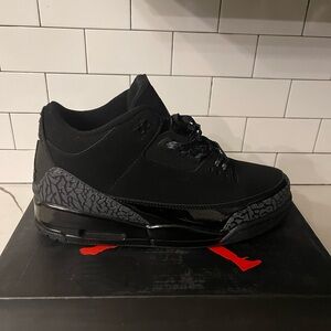 Men’s Jordan Retro 3 Black Cat Size 10. New with box. Ships fast.